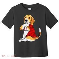I Love Mom Tattoo Beagle Dog Lover Toddler T-Shirt thumb 0