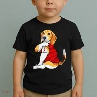 I Love Mom Tattoo Beagle Dog Lover Toddler T-Shirt thumb 2