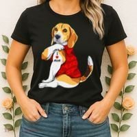 I Love Mom Tattoo Beagle Dog Lover Women's T-Shirt thumb 2