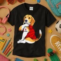 I Love Mom Tattoo Beagle Dog Lover Kids T-Shirt thumb 3