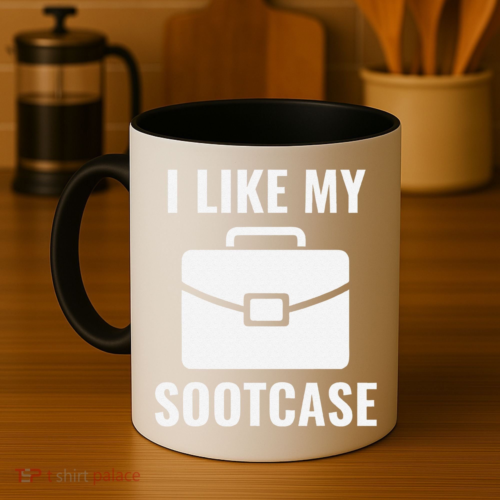 I Like My Sootcase Funny Suitcase Meme Viral Sarcastic Pun Coffee Mug