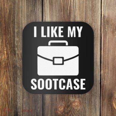 I Like My Sootcase Funny Suitcase Meme Viral Sarcastic Pun Coaster