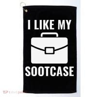 I Like My Sootcase Funny Suitcase Meme Viral Sarcastic Pun Golf Towel thumb 0