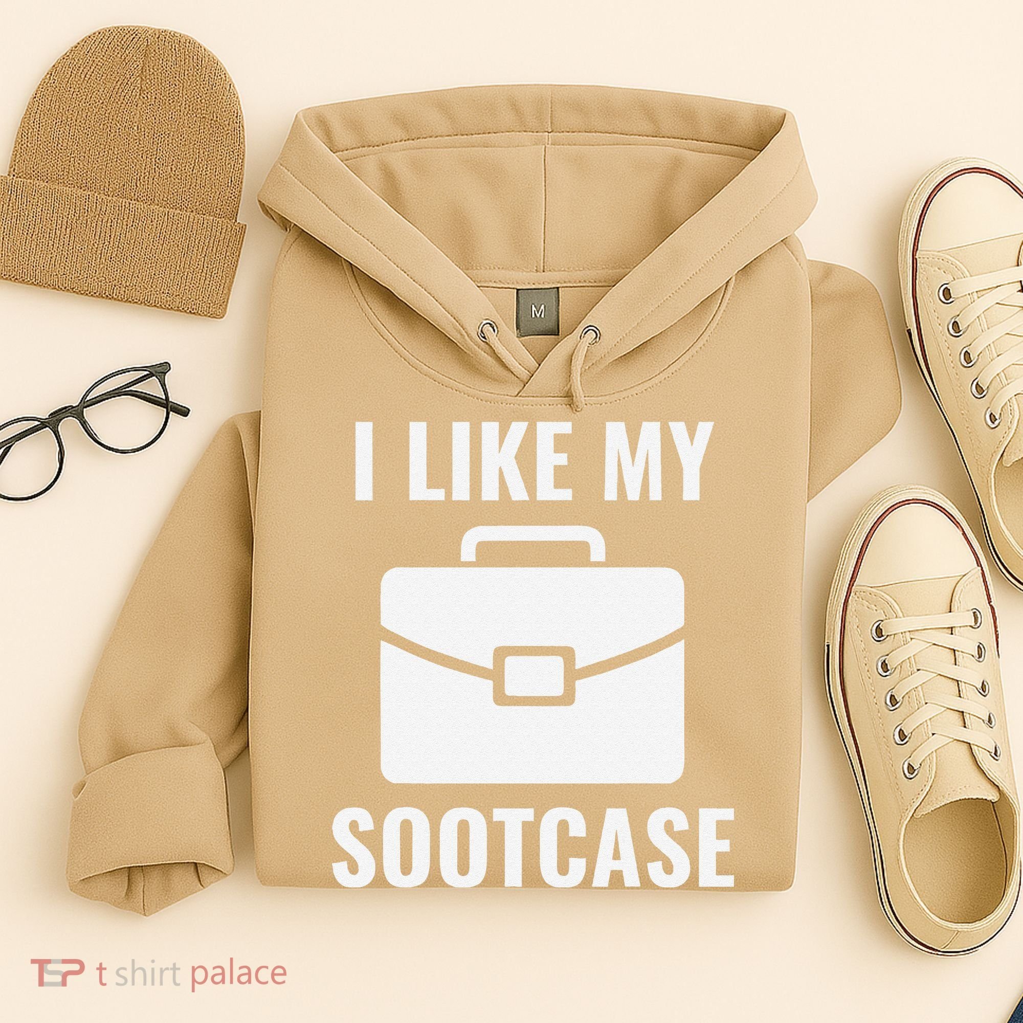 I Like My Sootcase Funny Suitcase Meme Viral Sarcastic Pun Hoodie