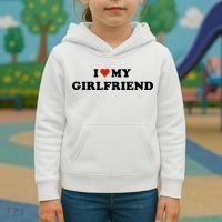 I Love My Gf Kids Hoodie thumb 3