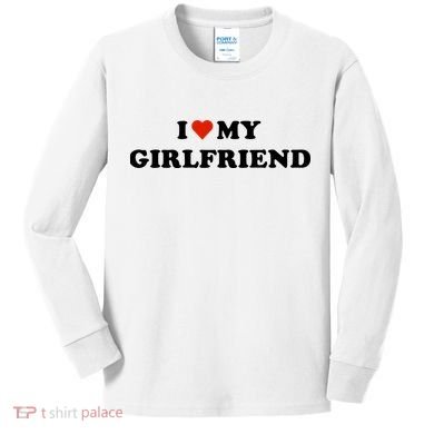 I Love My Gf Kids Long Sleeve Shirt