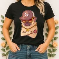 I Love Mom Tattoo Pug Dog Women's T-Shirt thumb 2