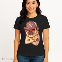 I Love Mom Tattoo Pug Dog Women's T-Shirt thumb 4