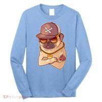 I Love Mom Tattoo Pug Dog Long Sleeve Shirt thumb 0