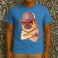 I Love Mom Tattoo Pug Dog T-Shirt thumb 3