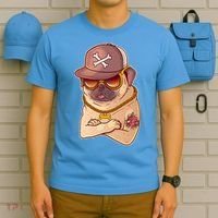 I Love Mom Tattoo Pug Dog T-Shirt thumb 5