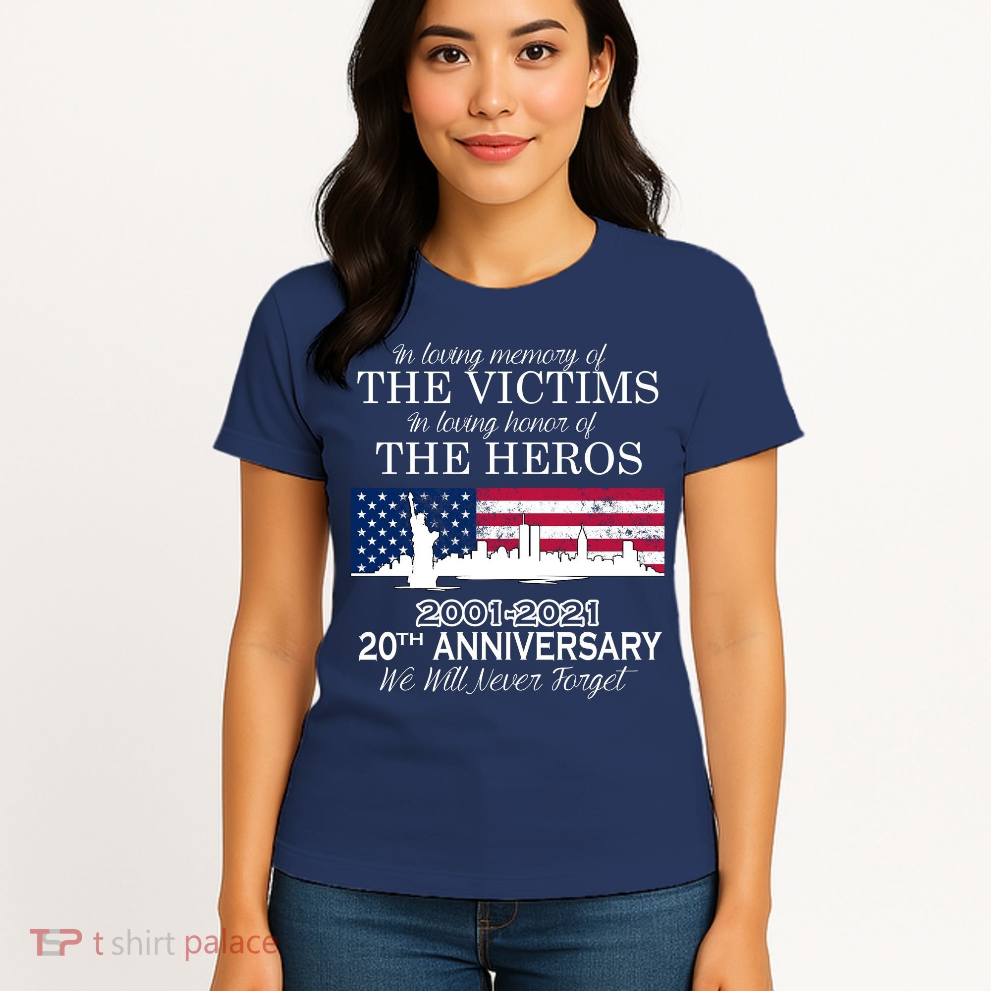In Loving Memory Of The Victims Heroes 9/11 20th Anniversary Women's T-Shirt