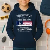 In Loving Memory Of The Victims Heroes 9/11 20th Anniversary Kids Hoodie thumb 2