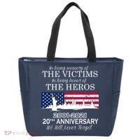 In Loving Memory Of The Victims Heroes 9/11 20th Anniversary Tote Bag thumb 0
