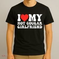 I Love My Hot Cougar Girlfriend I Heart My Hot Cougar Gf T-Shirt thumb 3