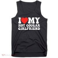 I Love My Hot Cougar Girlfriend I Heart My Hot Cougar Gf Tank Top thumb 0