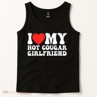 I Love My Hot Cougar Girlfriend I Heart My Hot Cougar Gf Tank Top thumb 2