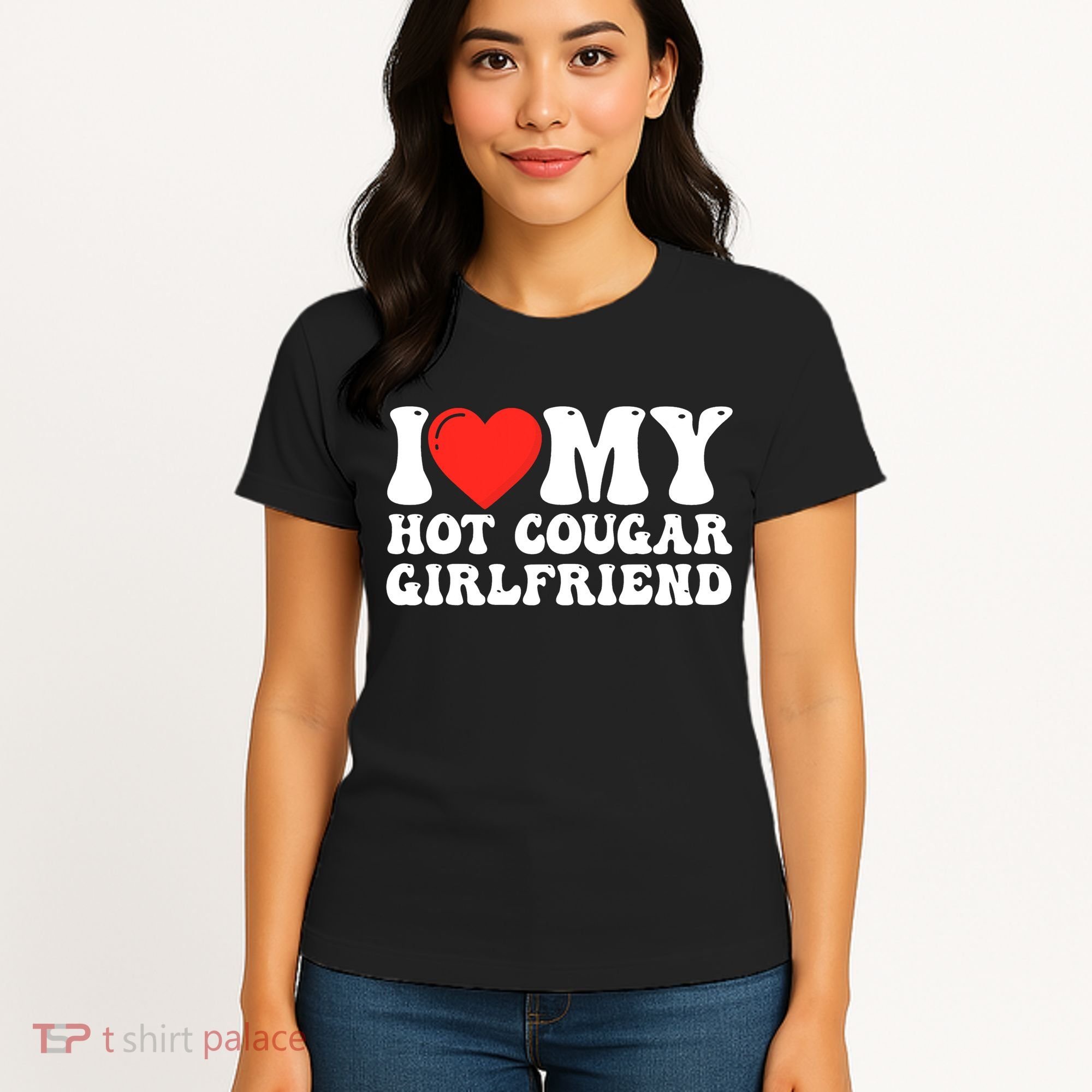 I Love My Hot Cougar Girlfriend I Heart My Hot Cougar Gf Women's T-Shirt