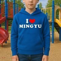 I Love Mingyu I Heart Mingyu Kids Hoodie thumb 2
