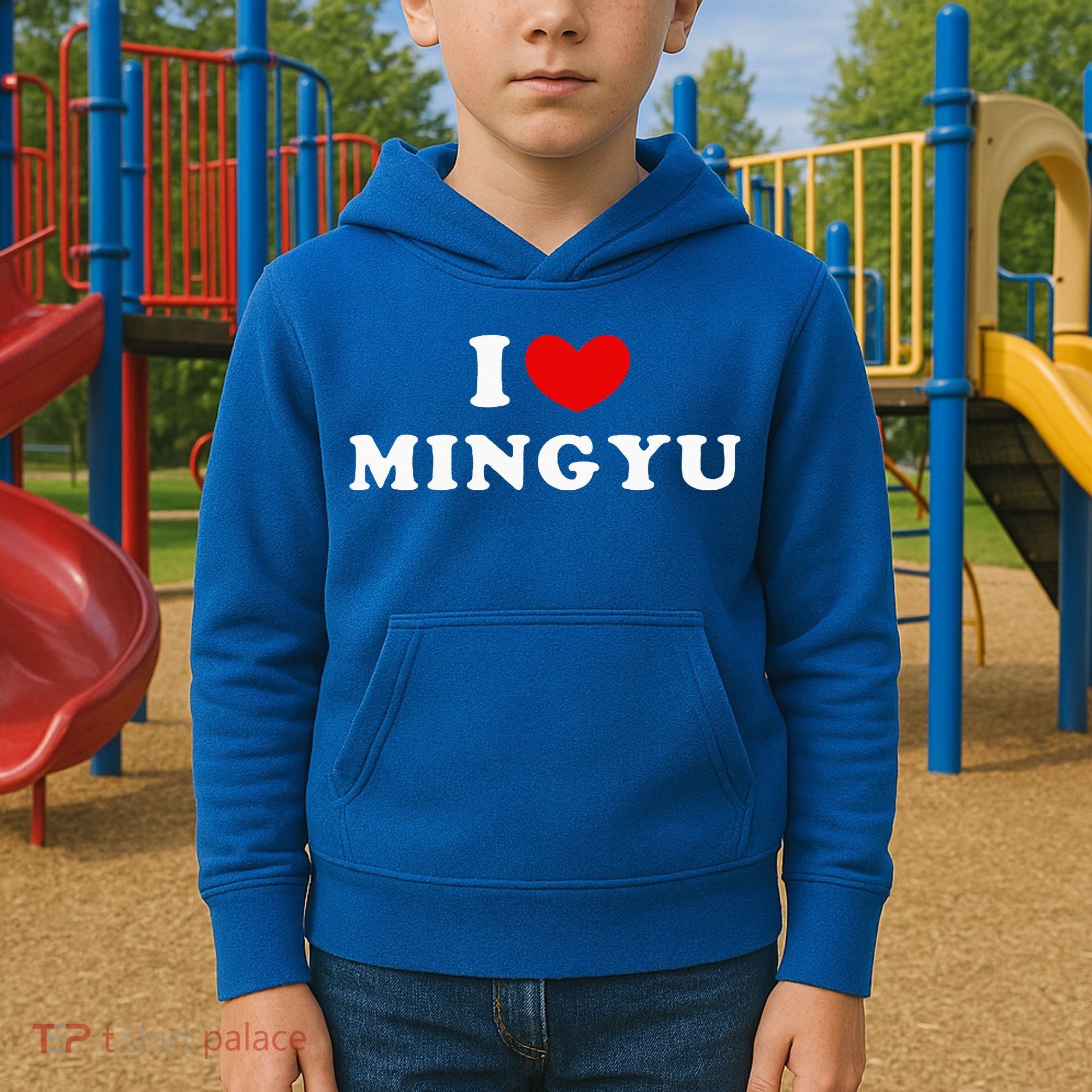 I Love Mingyu I Heart Mingyu Kids Hoodie