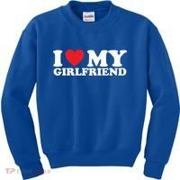 I Love My Girlfriend I Heart My Girlfriend Gift Kids Sweatshirt thumb 0