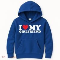 I Love My Girlfriend I Heart My Girlfriend Gift Kids Hoodie thumb 0