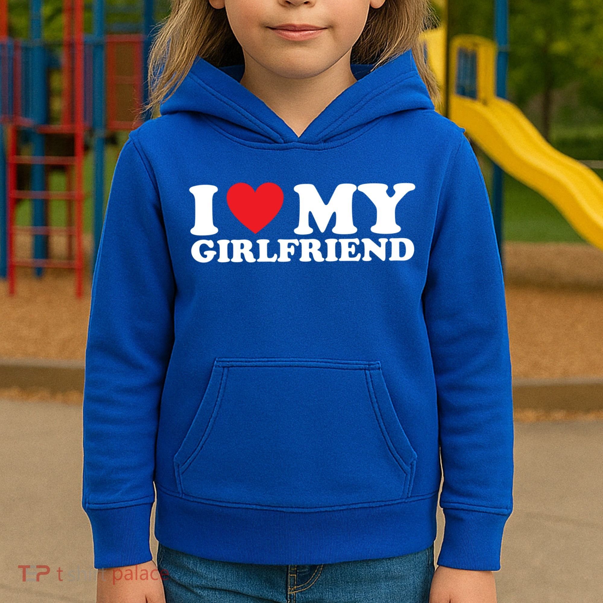 I Love My Girlfriend I Heart My Girlfriend Gift Kids Hoodie