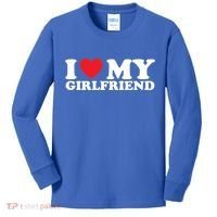 I Love My Girlfriend I Heart My Girlfriend Gift Kids Long Sleeve Shirt thumb 0
