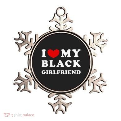I Love My Black Girlfriend Ornament