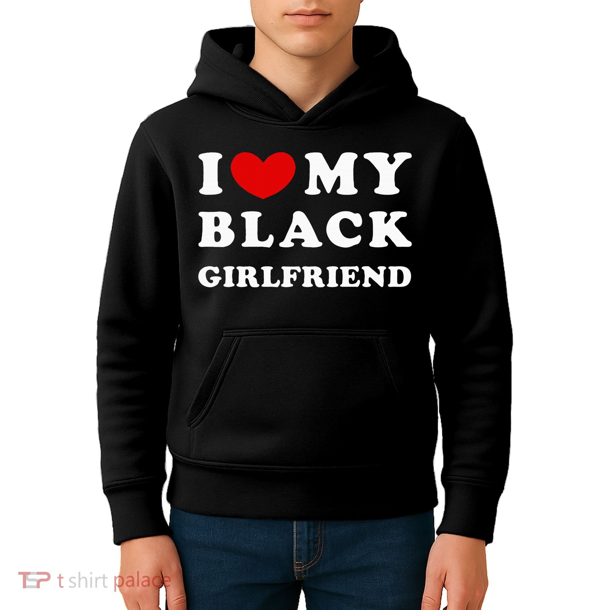 I Love My Black Girlfriend Kids Hoodie