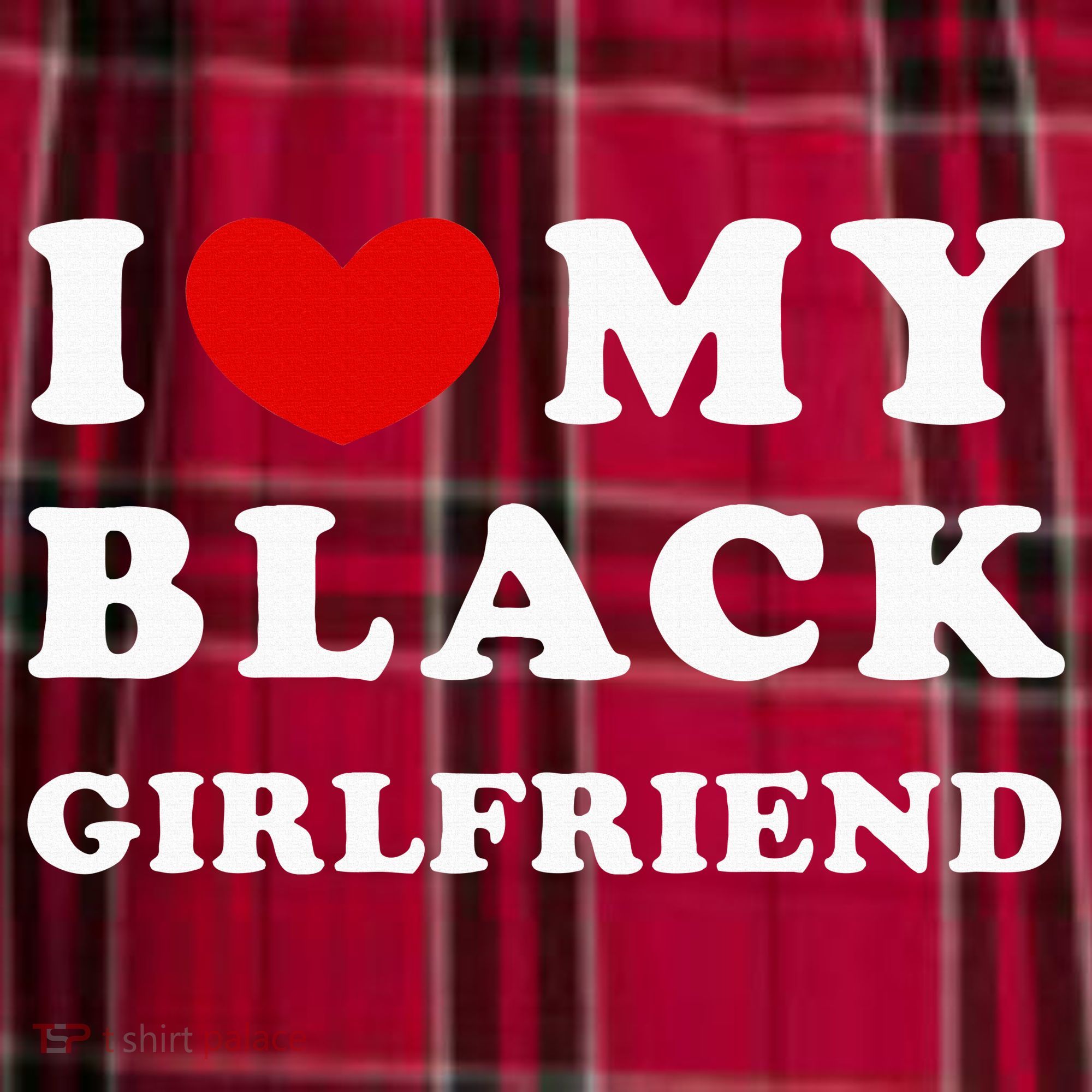 I Love My Black Girlfriend Men's Flannel Plaid Pajama Pants