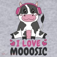 I Love Music Cow Women's Sweatshirt thumb 2