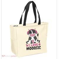 I Love Music Cow Tote Bag thumb 2