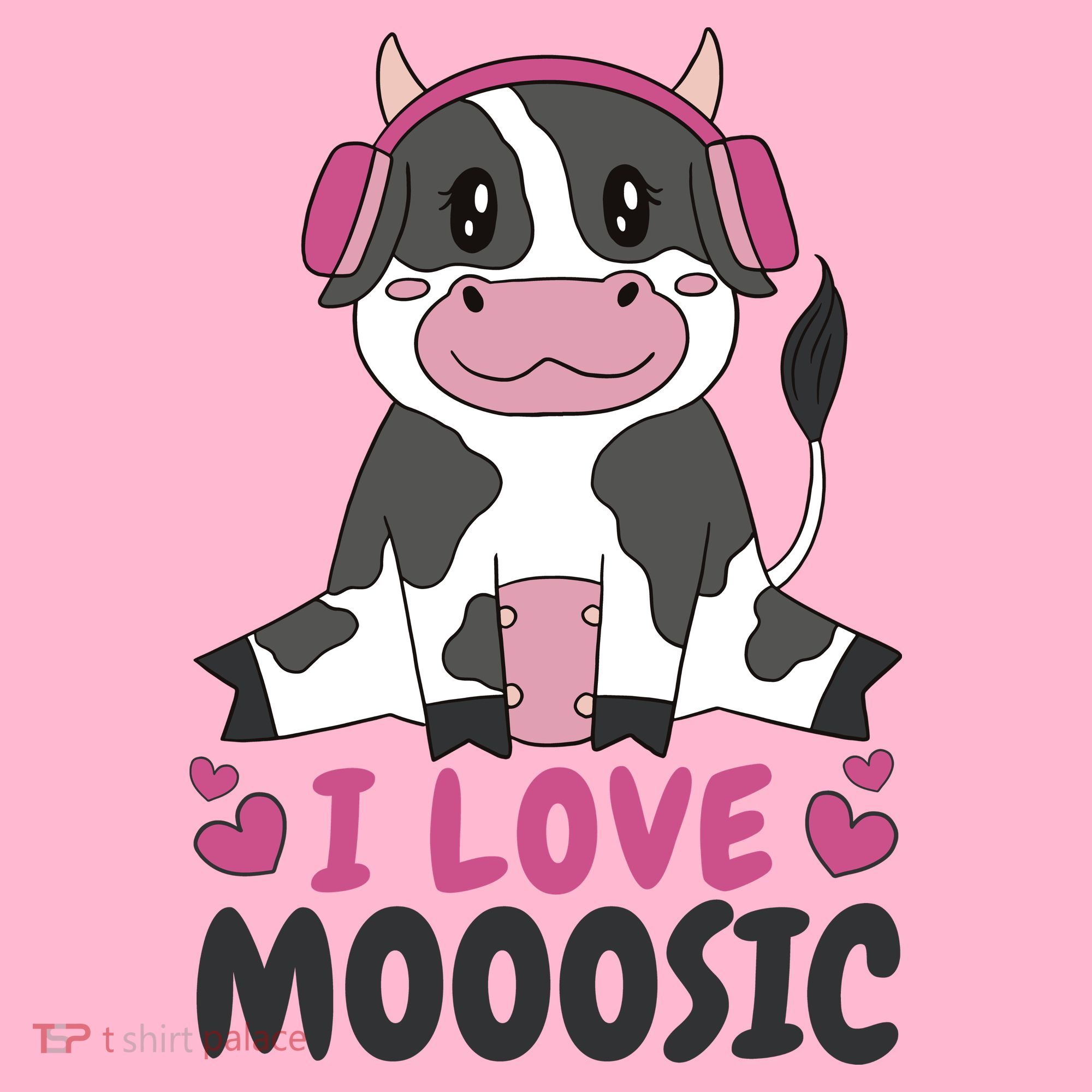 I Love Music Cow Coaster