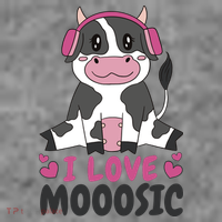 I Love Music Cow Toddler Hoodie thumb 2