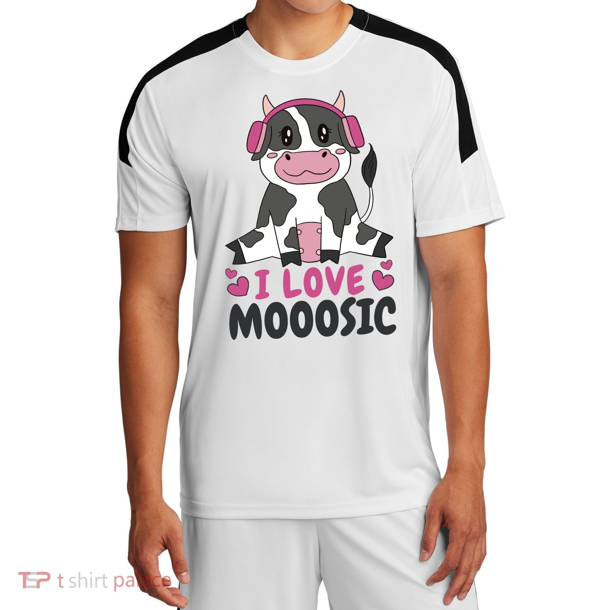 I Love Music Cow Sport-Tek Competitor United Soccer Jersey