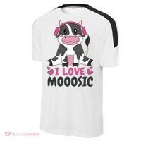 I Love Music Cow Sport-Tek Competitor United Soccer Jersey thumb 2
