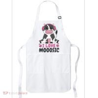 I Love Music Cow Apron thumb 0