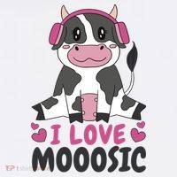 I Love Music Cow Sweatshirt thumb 3