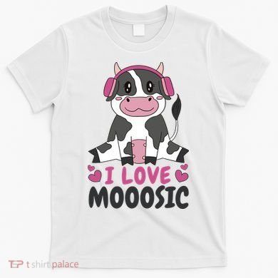 I Love Music Cow T-Shirt