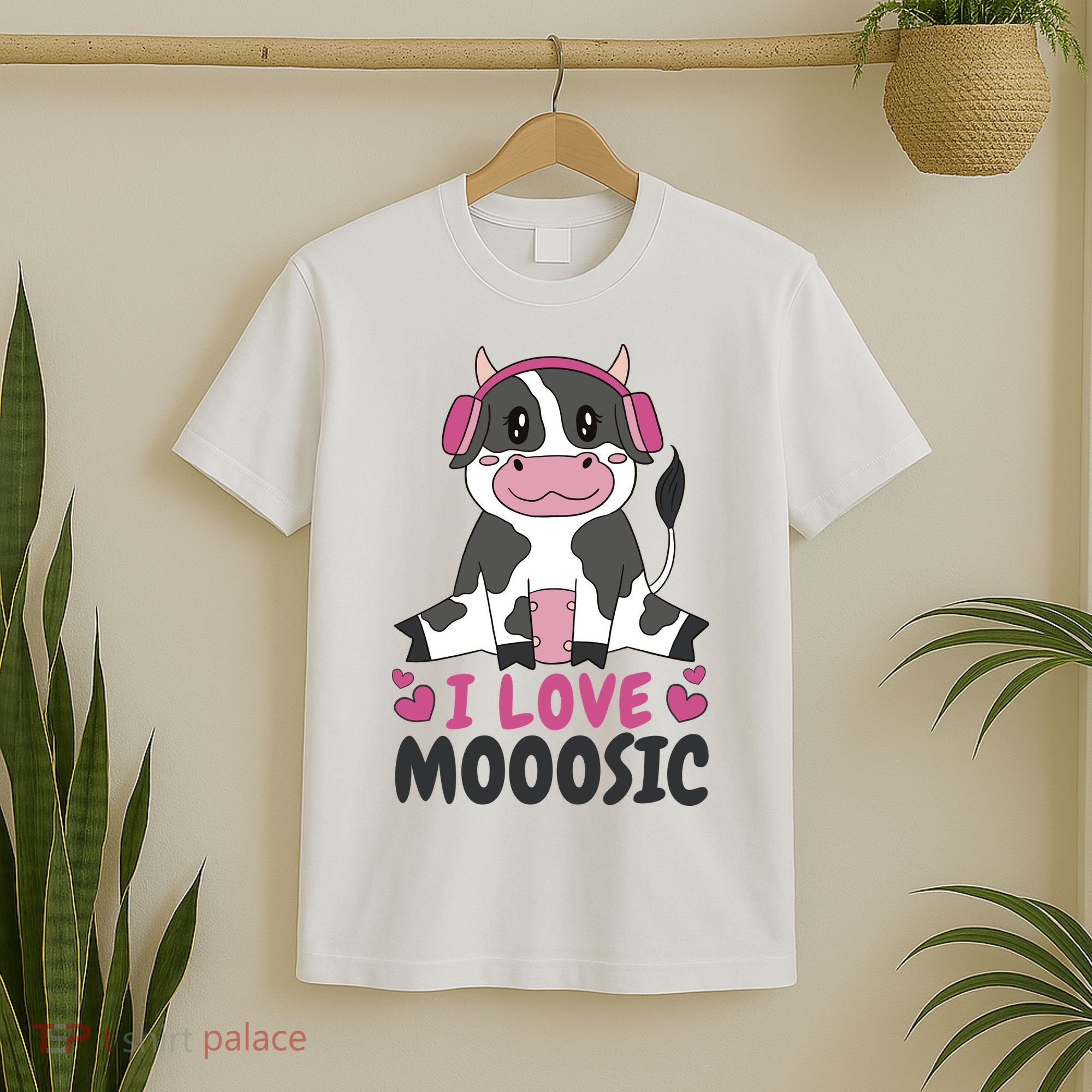 I Love Music Cow T-Shirt