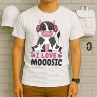 I Love Music Cow T-Shirt thumb 6