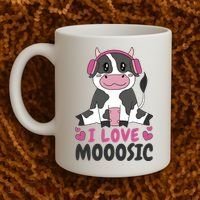 I Love Music Cow Coffee Mug thumb 2