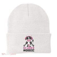 I Love Music Cow Beanie thumb 0