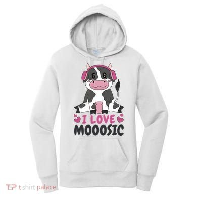 I Love Music Cow Women's Hoodie