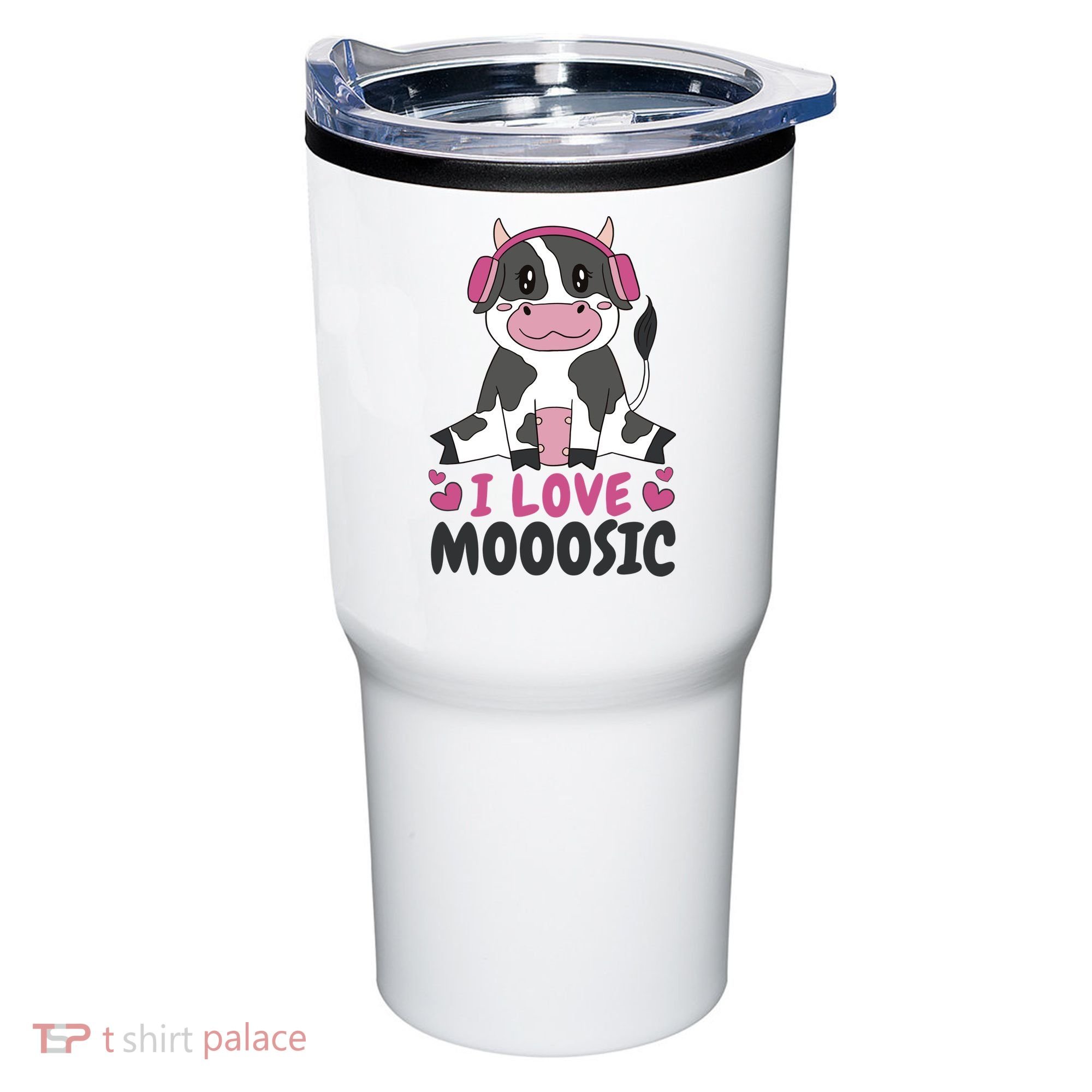 I Love Music Cow Tumbler