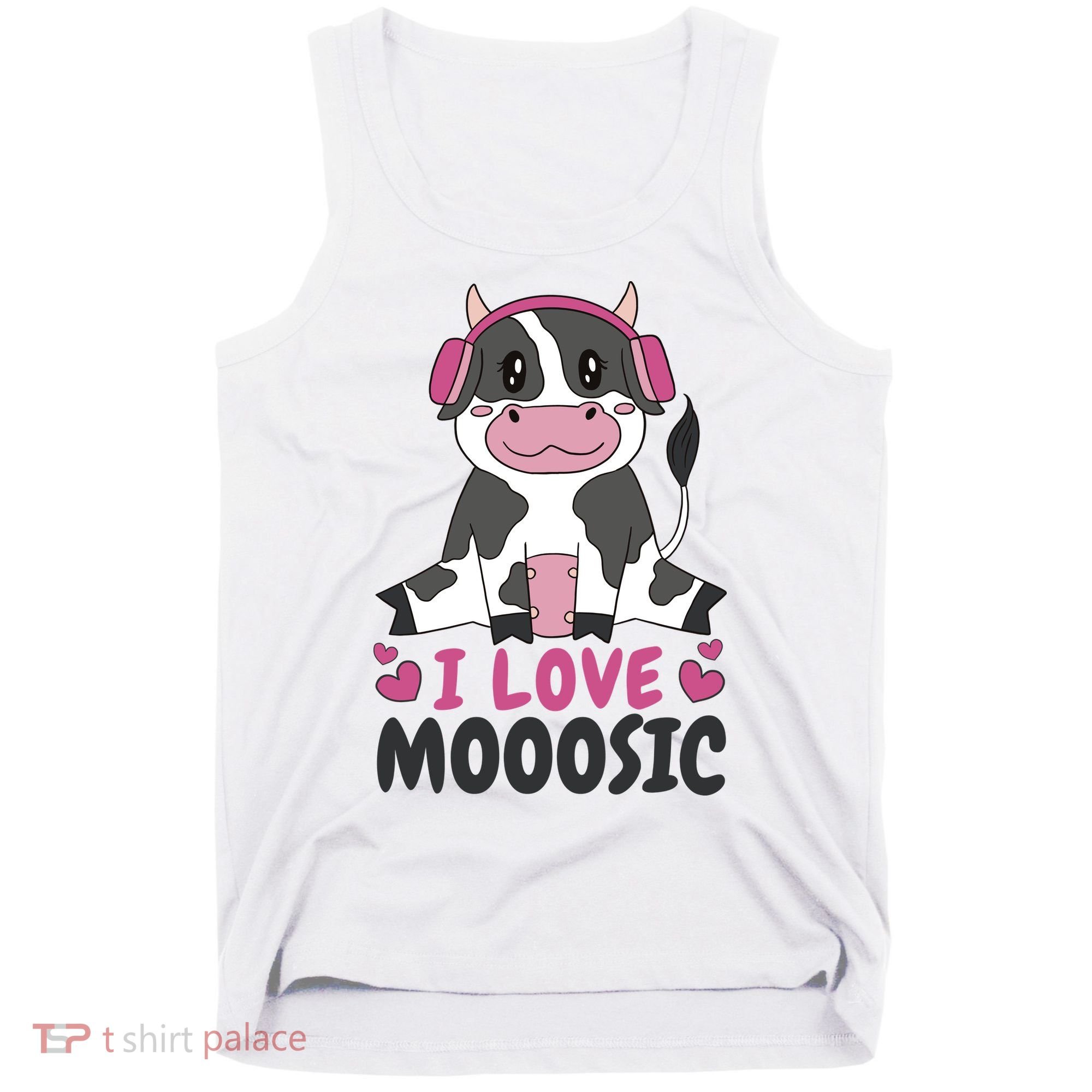 I Love Music Cow Tank Top