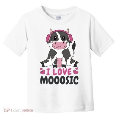 I Love Music Cow Toddler T-Shirt