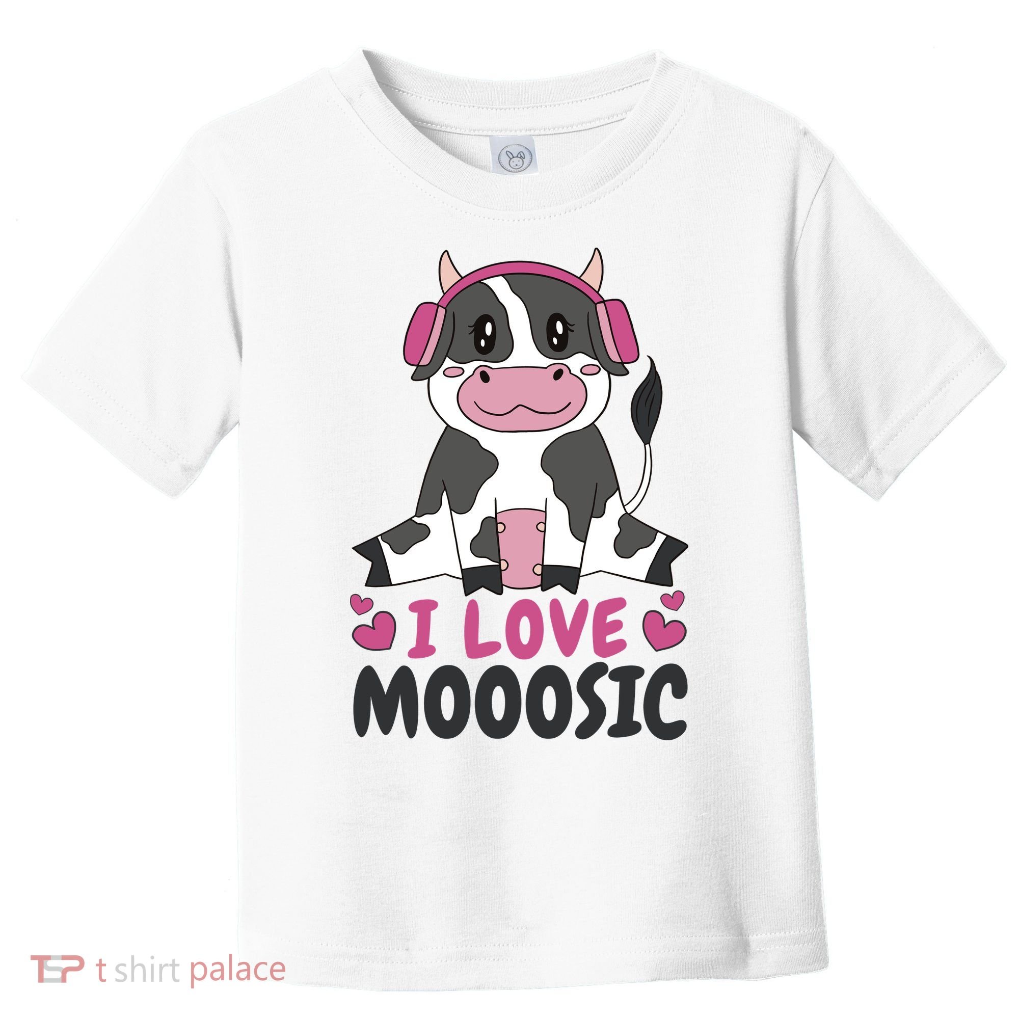 I Love Music Cow Toddler T-Shirt
