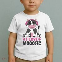 I Love Music Cow Toddler T-Shirt thumb 2